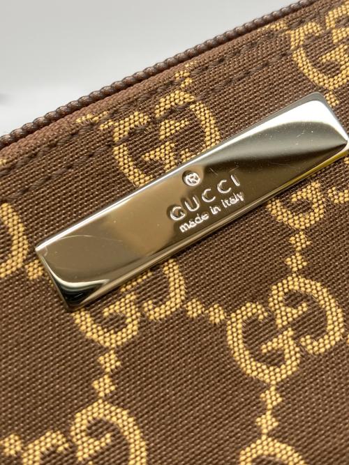 GUCCI（グッチ）GUCCI (グッチ) GGキャンバスアクセサリーポーチ ブラウンの古着・服飾アイテム