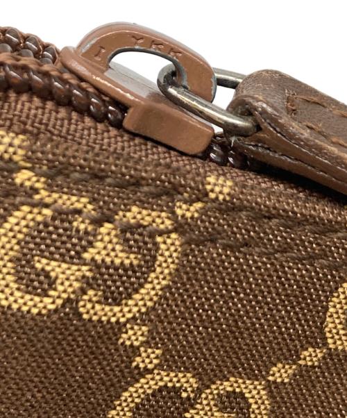 GUCCI（グッチ）GUCCI (グッチ) GGキャンバスアクセサリーポーチ ブラウンの古着・服飾アイテム