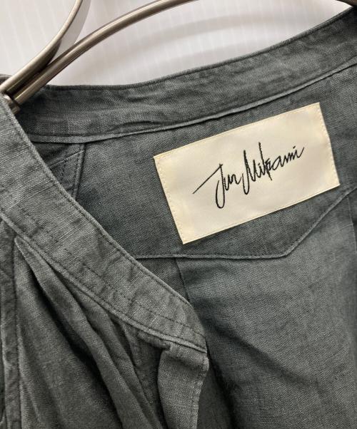 JUN MIKAMI（ジュン ミカミ）JUN MIKAMI (ジュン ミカミ) SPENCE BRYSON リネン タックスリーブ ブラウス グレー サイズ:-の古着・服飾アイテム