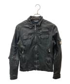 DOLCE & GABBANAドルチェ＆ガッバーナ）の古着「ラムレザージャケット」｜ブラック