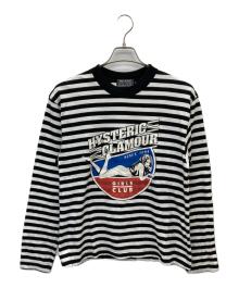 Hysteric Glamour（ヒステリックグラマー）の古着「GIRLS CLUB Tee」｜ブラック×ホワイト