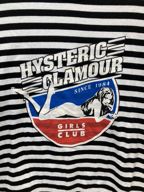 Hysteric Glamour（ヒステリックグラマー）Hysteric Glamour (ヒステリックグラマー) GIRLS CLUB Tee ブラック×ホワイト サイズ:Mの古着・服飾アイテム