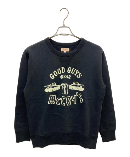 THE REAL McCOY'S（ザ・リアルマッコイズ）THE REAL McCOY'S (ザ・リアルマッコイズ) MILITARY SWEAT / GOOD GUYS WEAR MCCOY'S ブラック サイズ:Mの古着・服飾アイテム
