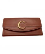 Chloeクロエ）の古着「Cロゴ ロングウォレット」｜ブラウン