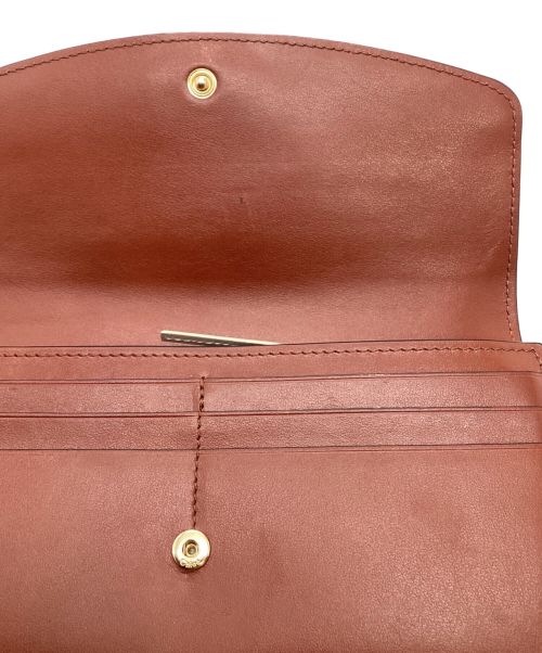 Chloe（クロエ）Chloe (クロエ) Cロゴ ロングウォレット ブラウンの古着・服飾アイテム