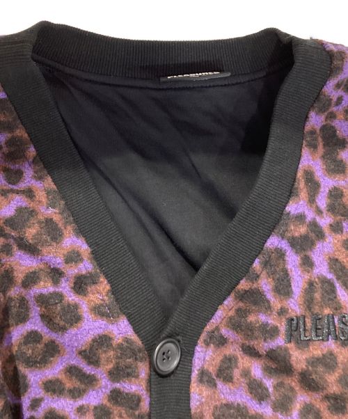 PLEASURES（プレジャーズ）PLEASURES (プレジャーズ) Rotten Cordigan パープル サイズ:XLの古着・服飾アイテム