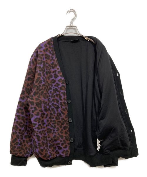 PLEASURES（プレジャーズ）PLEASURES (プレジャーズ) Rotten Cordigan パープル サイズ:XLの古着・服飾アイテム