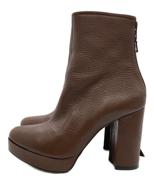 k3&co.（ケイスリー）k3&co. (ケイスリー) ショートブーツ ブラウン サイズ:5の古着・服飾アイテム