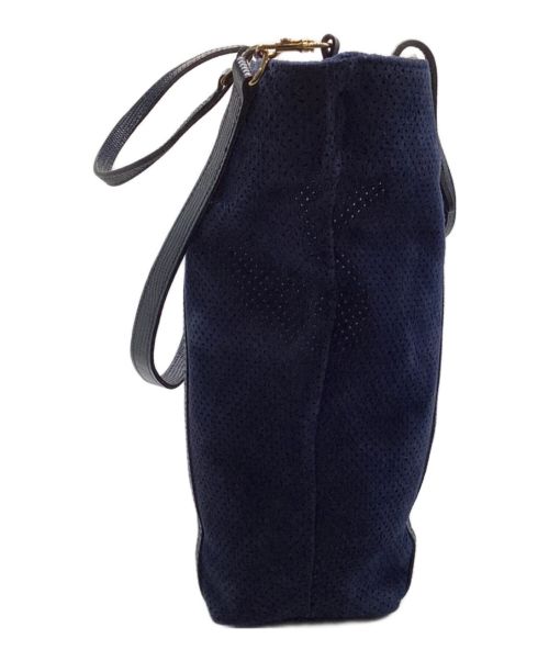 ATAO（アタオ）ATAO (アタオ) スウェードパンチング2WAYバッグ ネイビーの古着・服飾アイテム