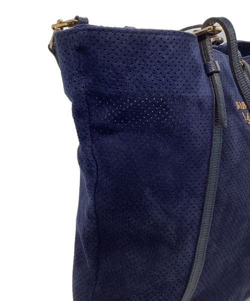 ATAO（アタオ）ATAO (アタオ) スウェードパンチング2WAYバッグ ネイビーの古着・服飾アイテム