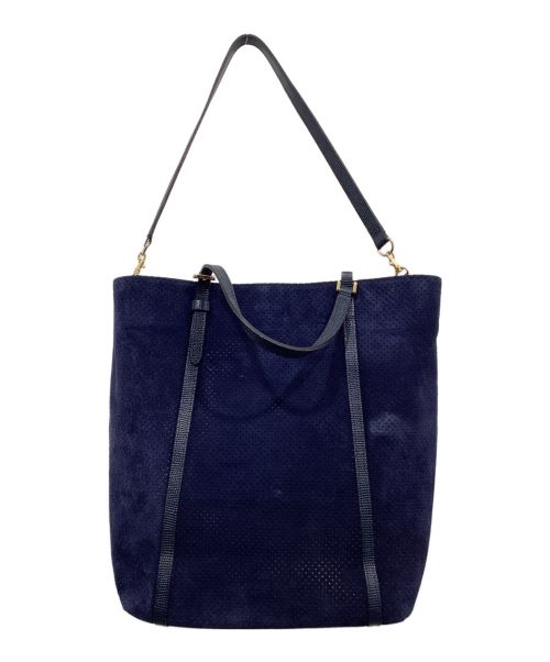 ATAO（アタオ）ATAO (アタオ) スウェードパンチング2WAYバッグ ネイビーの古着・服飾アイテム