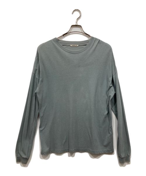 AURALEE（オーラリー）AURALEE (オーラリー) ツイスト コットン カシミヤ L/S TEE ブルー サイズ:3の古着・服飾アイテム
