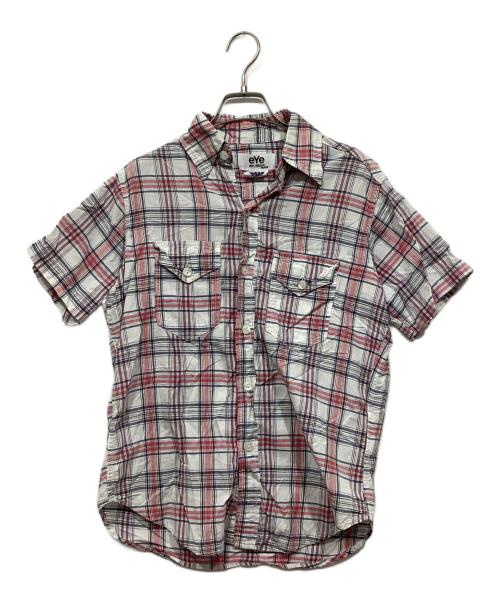 eYe COMME des GARCONS JUNYAWATANABE MAN（アイ コム デ ギャルソン ジュンヤ ワタナベ マン）eYe COMME des GARCONS JUNYAWATANABE MAN (アイ コム デ ギャルソン ジュンヤ ワタナベ マン) POST O'ALLS (ポストオーバーオールズ) チェックシャツ レッド×ホワイト サイズ:SSの古着・服飾アイテム