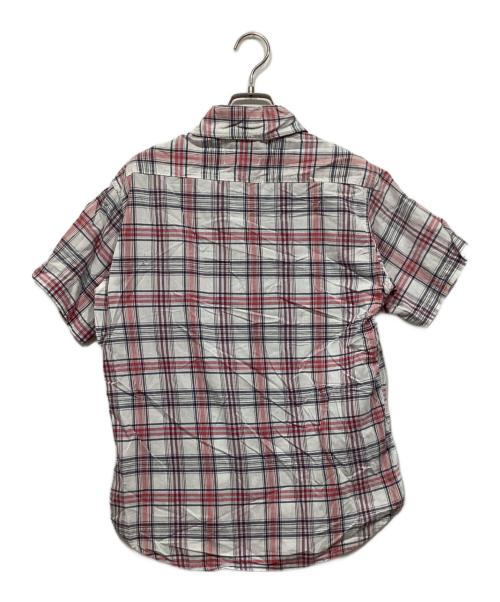 eYe COMME des GARCONS JUNYAWATANABE MAN（アイ コム デ ギャルソン ジュンヤ ワタナベ マン）eYe COMME des GARCONS JUNYAWATANABE MAN (アイ コム デ ギャルソン ジュンヤ ワタナベ マン) POST O'ALLS (ポストオーバーオールズ) チェックシャツ レッド×ホワイト サイズ:SSの古着・服飾アイテム