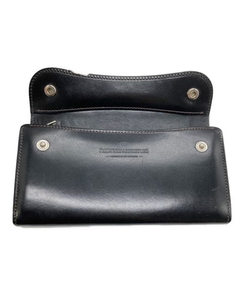 WILDSWANS（ワイルドスワンズ）WILDSWANS (ワイルドスワンズ) WAVE シェルコードバンウォレット ブラックの古着・服飾アイテム