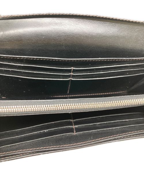 WILDSWANS（ワイルドスワンズ）WILDSWANS (ワイルドスワンズ) WAVE シェルコードバンウォレット ブラックの古着・服飾アイテム