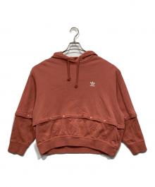 adidas（アディダス）の古着「プルオーバーパーカー」｜ピンク