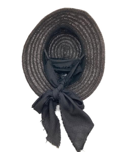 La Maison de Lyllis（ラメゾンドリリス）La Maison de Lyllis (ラメゾンドリリス) ラフィアハット ブラックの古着・服飾アイテム