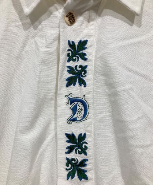 Disher（ディッシャー）Disher (ディッシャー) 半袖チロリアンシャツ ホワイト サイズ:Lの古着・服飾アイテム