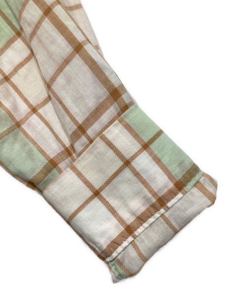 Island in the Sun（アイランド イン ザ サン）Island in the Sun (アイランド イン ザ サン) ヴィンテージボタンダウンチェックシャツ グリーン×ホワイト サイズ:Mの古着・服飾アイテム