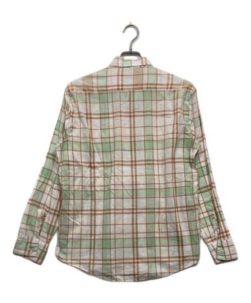 Island in the Sun（アイランド イン ザ サン）Island in the Sun (アイランド イン ザ サン) ヴィンテージボタンダウンチェックシャツ グリーン×ホワイト サイズ:Mの古着・服飾アイテム
