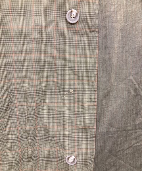 TOWN CRAFT（タウンクラフト）TOWN CRAFT (タウンクラフト) ヴィンテージチェックステンカラーコート グリーン サイズ:40 LONGの古着・服飾アイテム