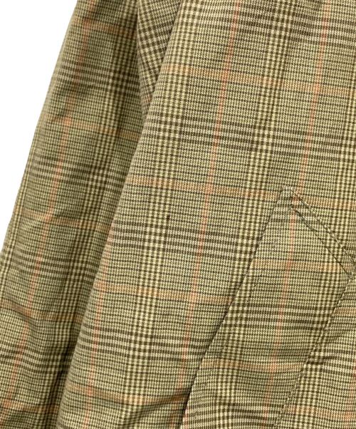 TOWN CRAFT（タウンクラフト）TOWN CRAFT (タウンクラフト) ヴィンテージチェックステンカラーコート グリーン サイズ:40 LONGの古着・服飾アイテム