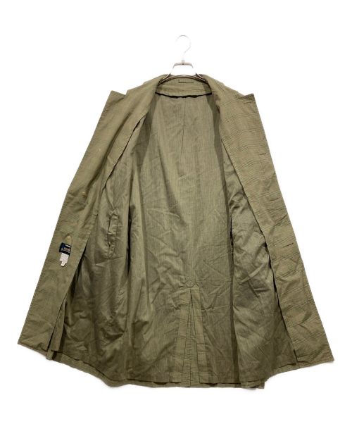 TOWN CRAFT（タウンクラフト）TOWN CRAFT (タウンクラフト) ヴィンテージチェックステンカラーコート グリーン サイズ:40 LONGの古着・服飾アイテム