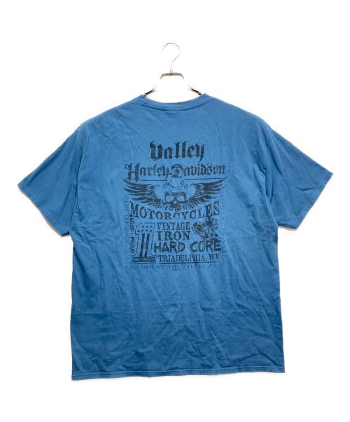 HARLEY-DAVIDSON（ハーレーダビッドソン）HARLEY-DAVIDSON (ハーレーダビッドソン) プリントTシャツ ブルー サイズ:XLの古着・服飾アイテム
