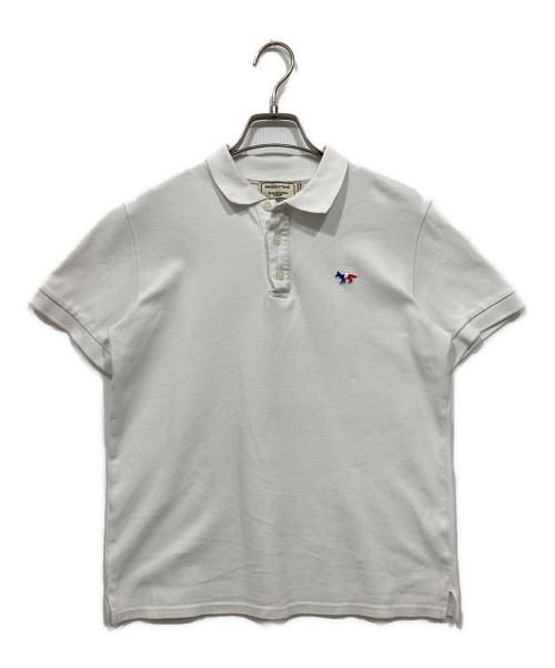 maison kitsune（メゾンキツネ）MAISON KITSUNE (メゾンキツネ) FOX POLO ホワイト サイズ:XSの古着・服飾アイテム
