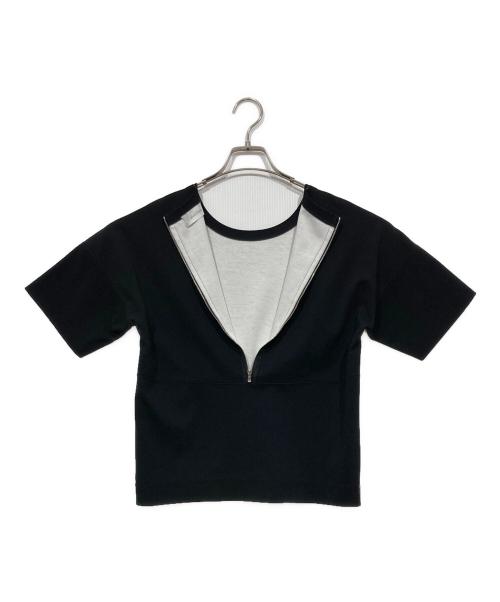 Calvin Klein（カルバンクライン）Calvin Klein (カルバンクライン) 半袖ブラウス ブラック サイズ:4の古着・服飾アイテム