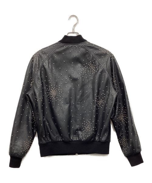 Saint Laurent Paris（サンローランパリ）Saint Laurent Paris (サンローランパリ) スタッズレザーブルゾン ブラック サイズ:SIZE 50の古着・服飾アイテム