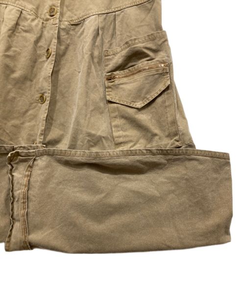 BANANA REPUBLIC（バナナリパブリック）BANANA REPUBLIC (バナナリパブリック) 80‘Sミリタリーワンピース ベージュ サイズ:Lの古着・服飾アイテム