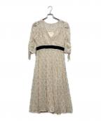 Snidelスナイデル）の古着「フリンジシンプルドレス」｜ベージュ