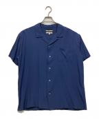 DOUBLE RAINBOUU×Ron Hermanダブルレインボー×ロンハーマン）の古着「オープンカラーシャツ」｜ネイビー