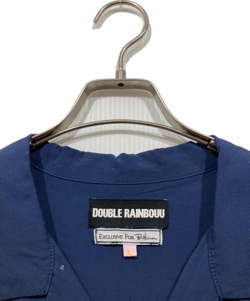 DOUBLE RAINBOUU（ダブルレインボー）DOUBLE RAINBOUU (ダブルレインボー) Ron Herman (ロンハーマン) オープンカラーシャツ ネイビー サイズ:Lの古着・服飾アイテム