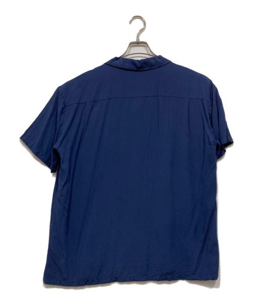 DOUBLE RAINBOUU（ダブルレインボー）DOUBLE RAINBOUU (ダブルレインボー) Ron Herman (ロンハーマン) オープンカラーシャツ ネイビー サイズ:Lの古着・服飾アイテム