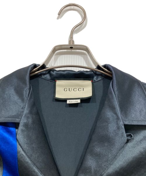 GUCCI（グッチ）GUCCI (グッチ) サテンボウリングシャツ グリーン サイズ:44の古着・服飾アイテム