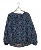 NEMIKAネミカ）の古着「総柄ブラウス」｜ネイビー