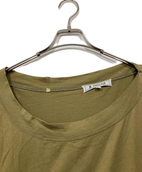 ANREALAGE（アンリアレイジ）ANREALAGE (アンリアレイジ) ARMY カットソーワンピース カーキ サイズ:Lの古着・服飾アイテム