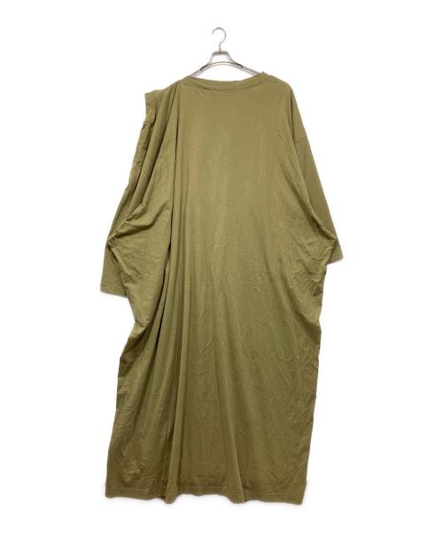 ANREALAGE（アンリアレイジ）ANREALAGE (アンリアレイジ) ARMY カットソーワンピース カーキ サイズ:Lの古着・服飾アイテム