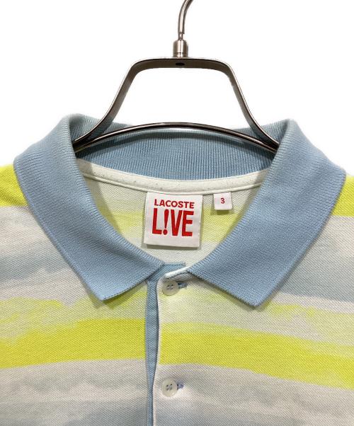 LACOSTE（ラコステ）LACOSTE (ラコステ) 半袖ポロシャツ イエロー×ブルー サイズ:3の古着・服飾アイテム