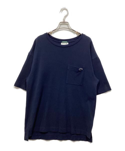 LACOSTE（ラコステ）LACOSTE (ラコステ) 鹿の子Tシャツ ネイビー サイズ:Mの古着・服飾アイテム