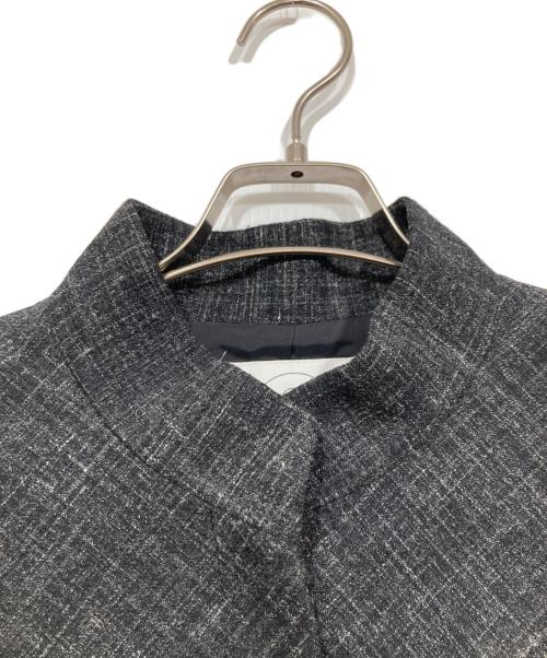 Karl Lagerfeld（カール ラガーフェルド）KARL LAGERFELD (カール ラガーフェルド) ウールシルク混スタンドカラージャケット ブラック サイズ:38の古着・服飾アイテム