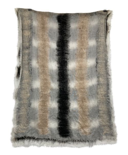 SILVANA MANETTI（シルヴァナ マネッティ）SILVANA MANETTI (シルヴァナ マネッティ) CASHMERE STOLE - HERA WHITE/BLACK/BROWNの古着・服飾アイテム