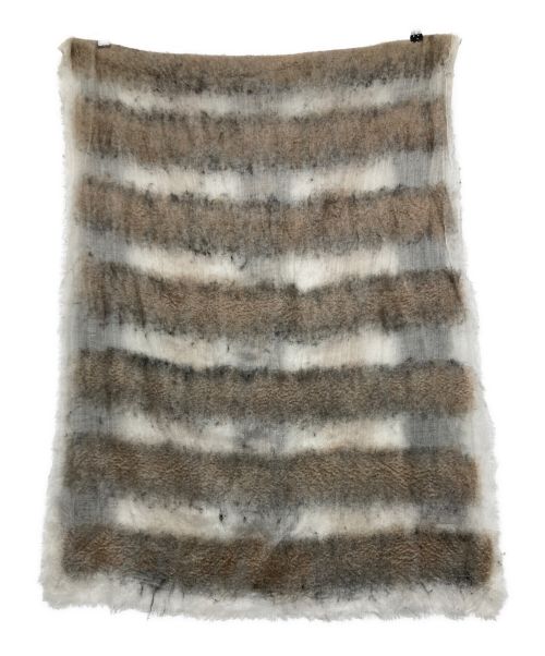 SILVANA MANETTI（シルヴァナ マネッティ）SILVANA MANETTI (シルヴァナ マネッティ) CASHMERE STOLE - HERA WHITE/BLACK/BROWNの古着・服飾アイテム