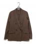 PLST（プラステ）の古着「リネンブレンドダブルジャケット」｜ブラウン