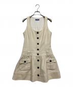 BURBERRY BLUE LABELバーバリーロンドンブルーレーベル）の古着「ノースリーブワンピース」｜アイボリー