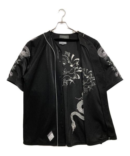 AIVER（アイバー）AIVER (アイバー) GALFY (ガルフィー) YABAIベースボールシャツ ブラック サイズ:XLの古着・服飾アイテム