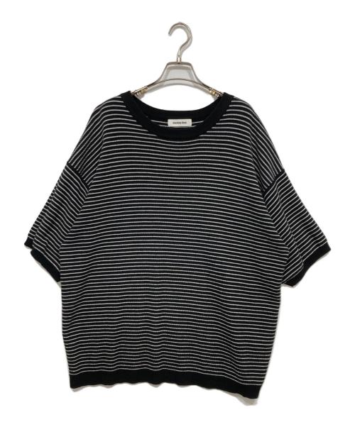 MONKEY TIME（モンキータイム）MONKEY TIME (モンキータイム) COTTON KNIT BORDER TEE ブラック サイズ:Lの古着・服飾アイテム